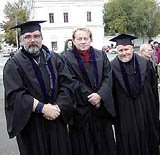M. Videiko (letf) and UKMA professors,